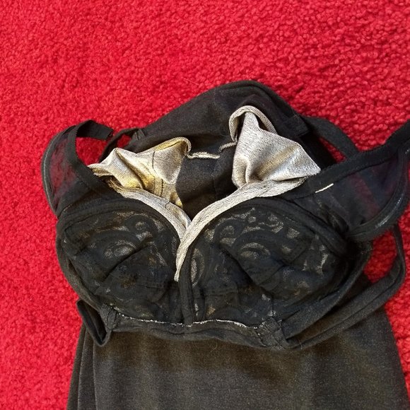 vintage 90s jersey knit maxi body con slip dress - Picture 8 of 15